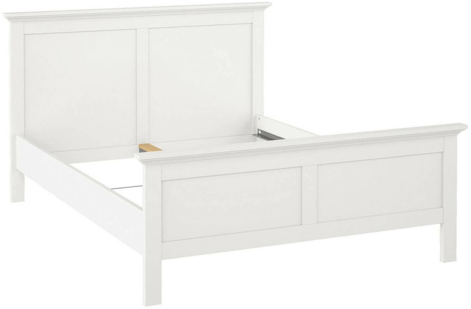 Dmora Doppelbett Armungia, Struktur des Lagerbetts, Sommier mit Abdeckung, Bettrahmen aus Stoff, 213x172 h110 cm, Weiß Bild 1