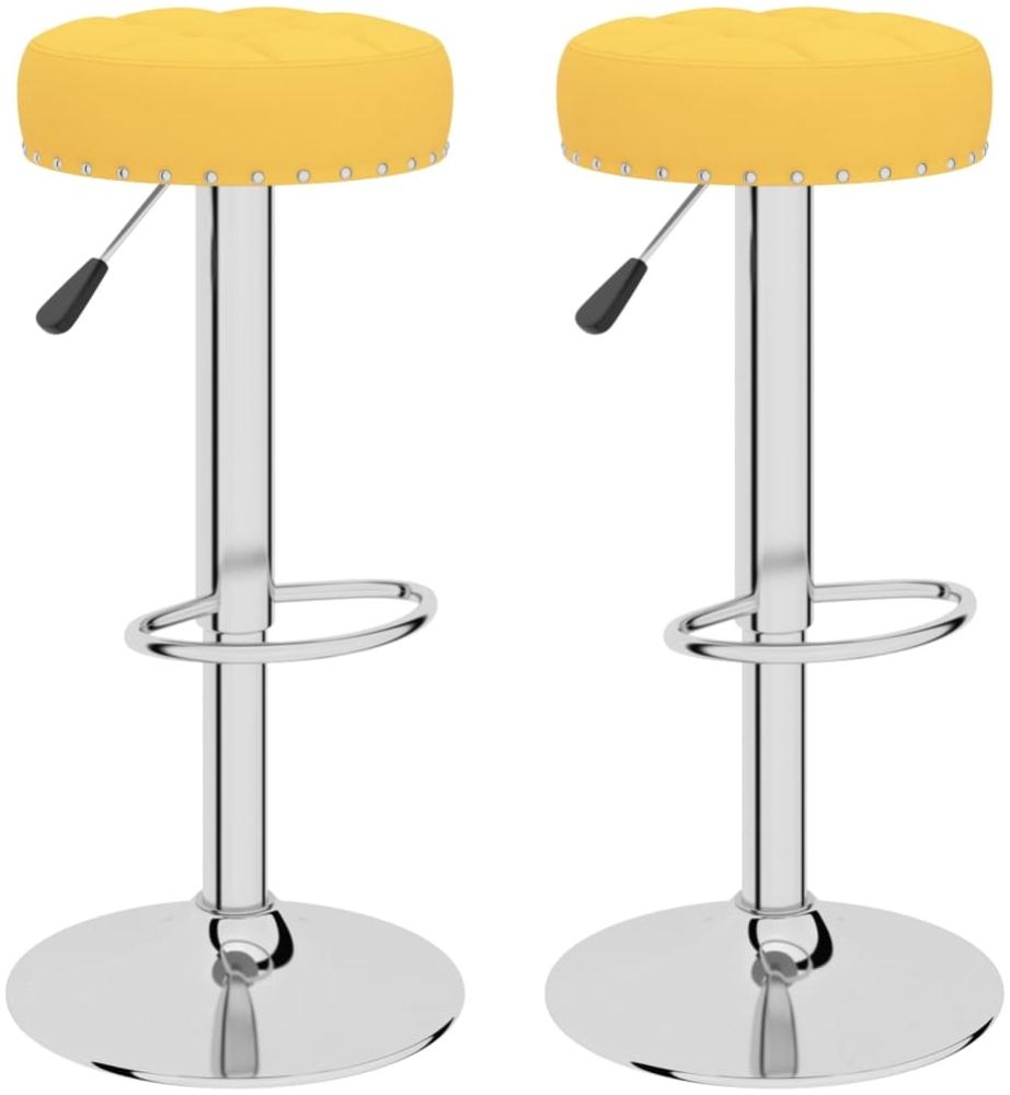 vidaXL Barhocker 2 Stk. Senfgelb Stoff 332978 Bild 1