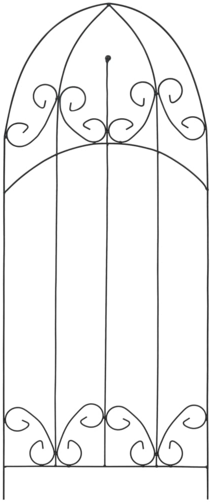 vidaXL Rankgitter 3 Stk. Schwarz 40×100 cm Eisen 47098 Bild 1