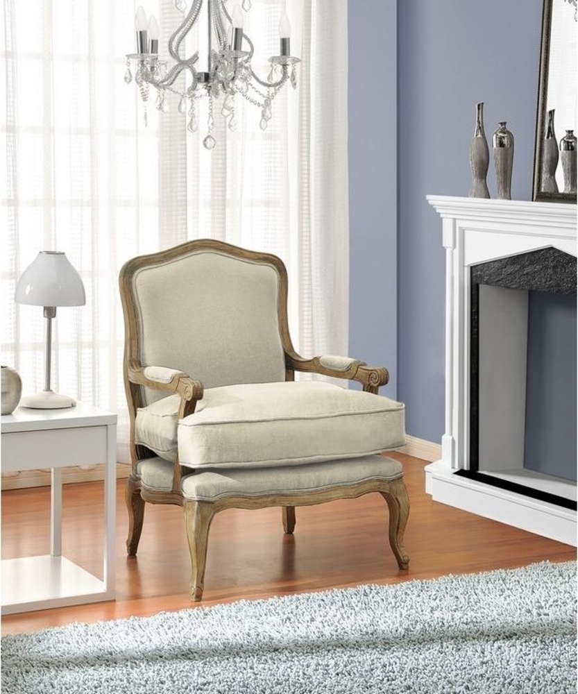 Vente-unique - Sessel Barock - Leinen - Beige - MAHAUX Bild 1