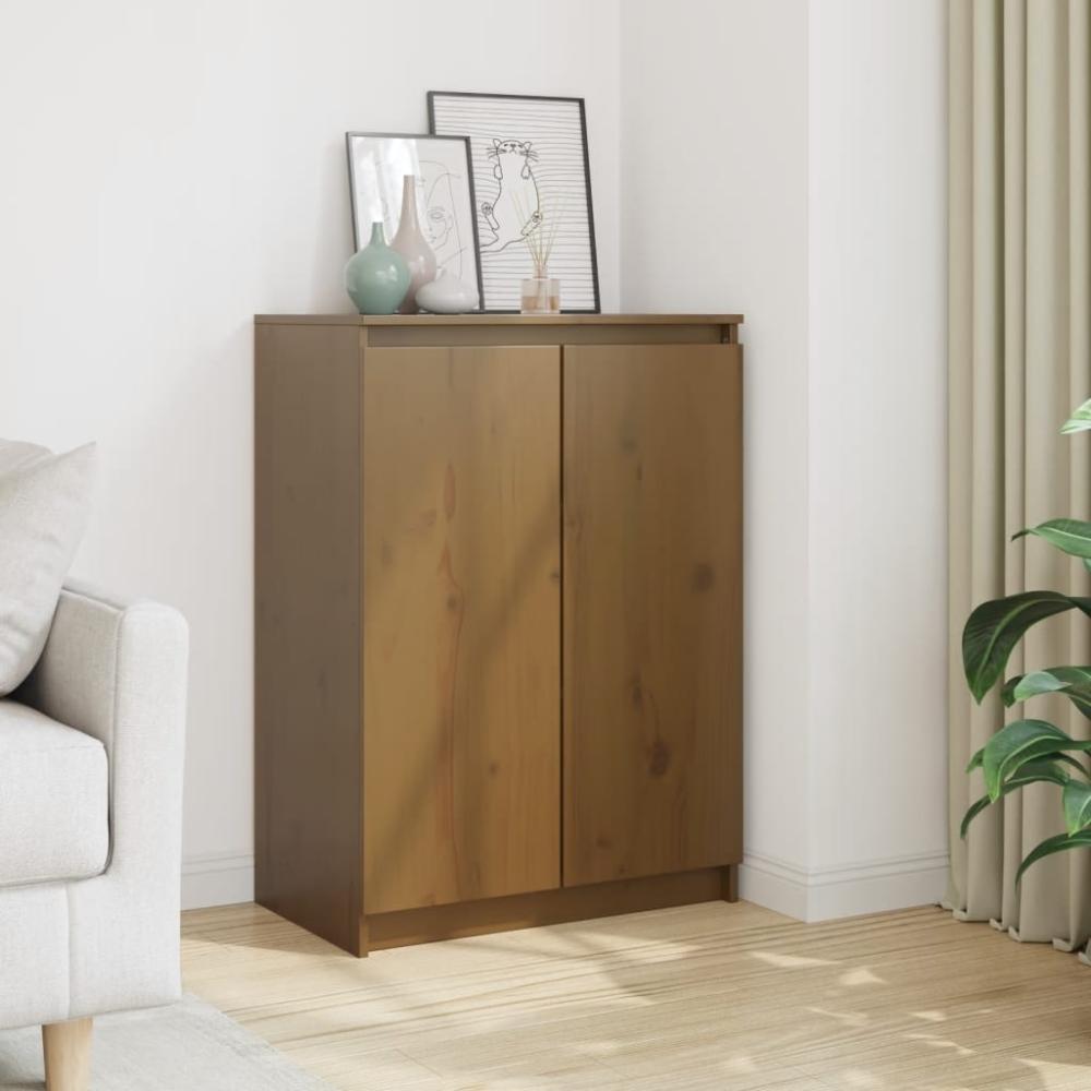 vidaXL Sideboard Honigbraun 60x36x84 cm Massivholz Kiefer 808111 Bild 1