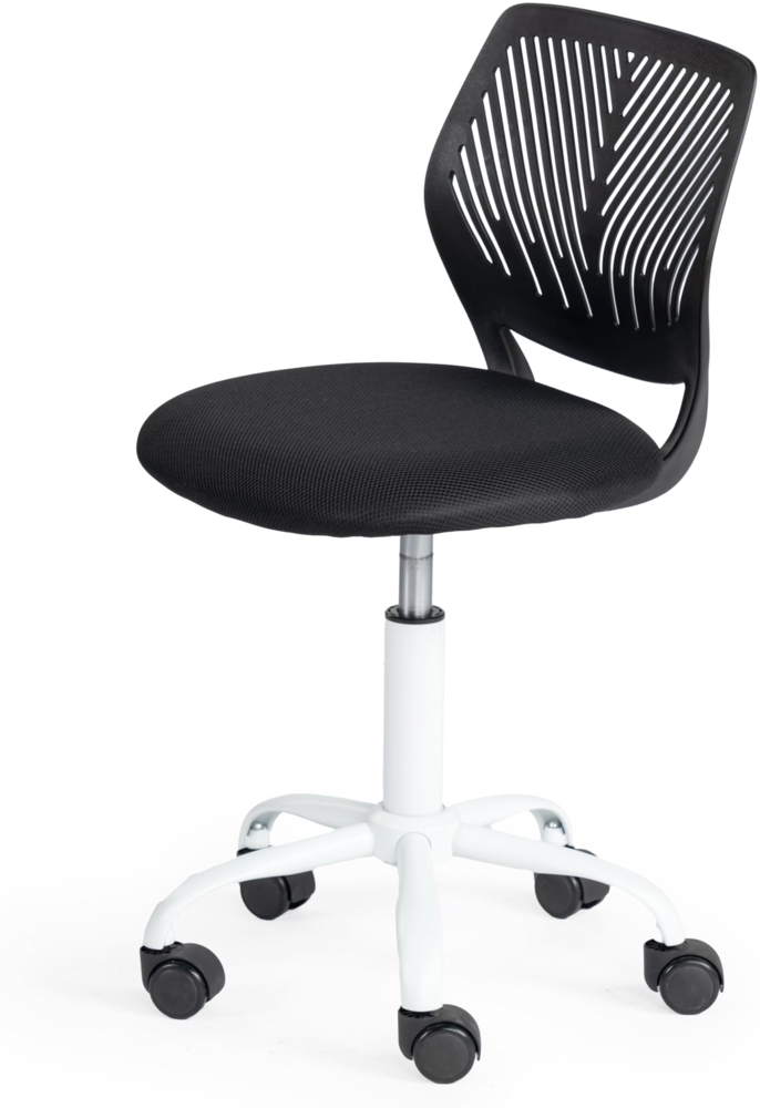 FurnitureR Home Office Stuhl, ergonomischer höhenverstellbarer Drehstuhl mit Rollen, moderner Computerstuhl für Arbeitszimmer und Büro Bild 1