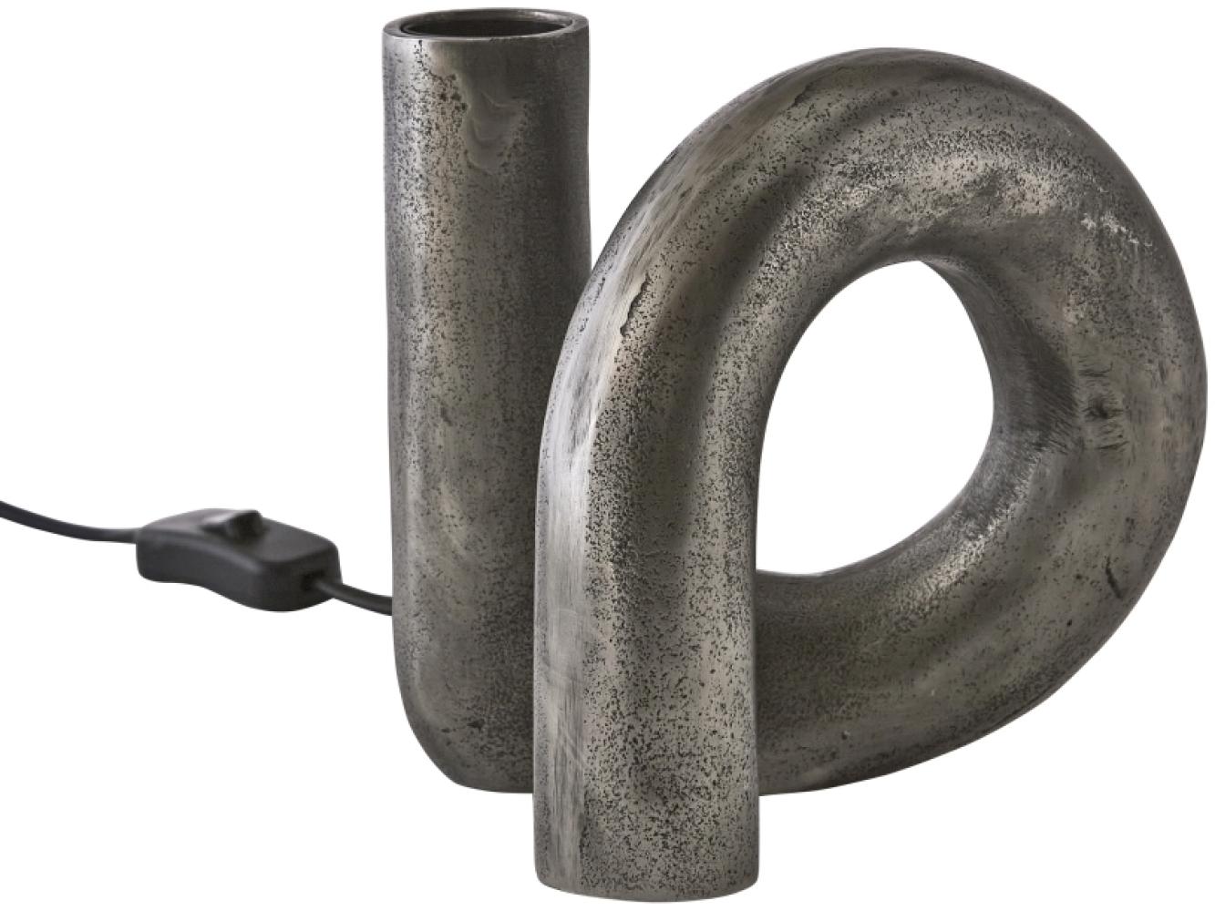 PR Home Notice Swirl Tischleuchte Skulptur Metall antik silber farbend E27 18x19x15cm Bild 1