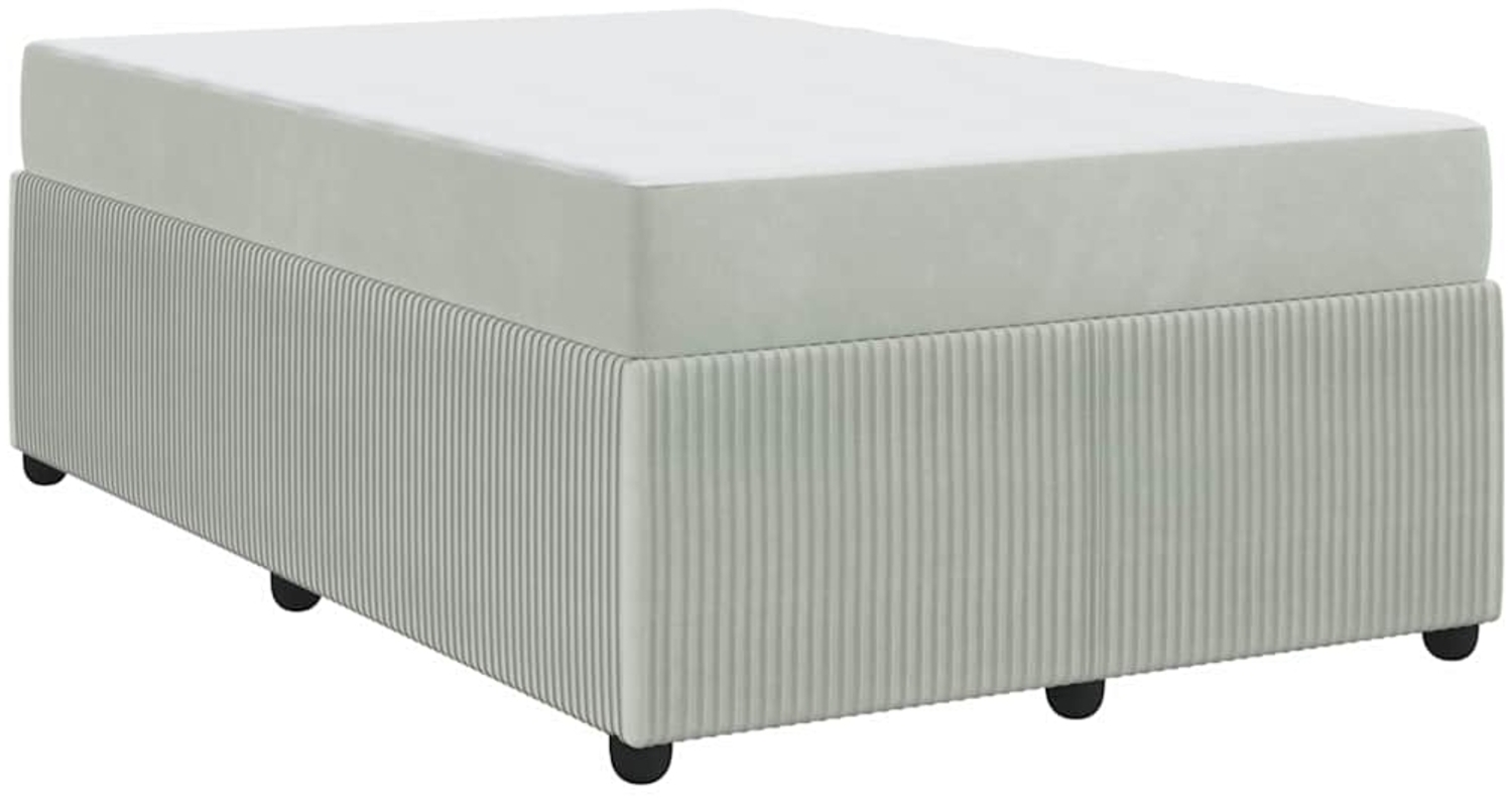 vidaXL Bettrahmen mit Matratze Hellgrau 120 x 190 cm Stoff 3398373 Bild 1