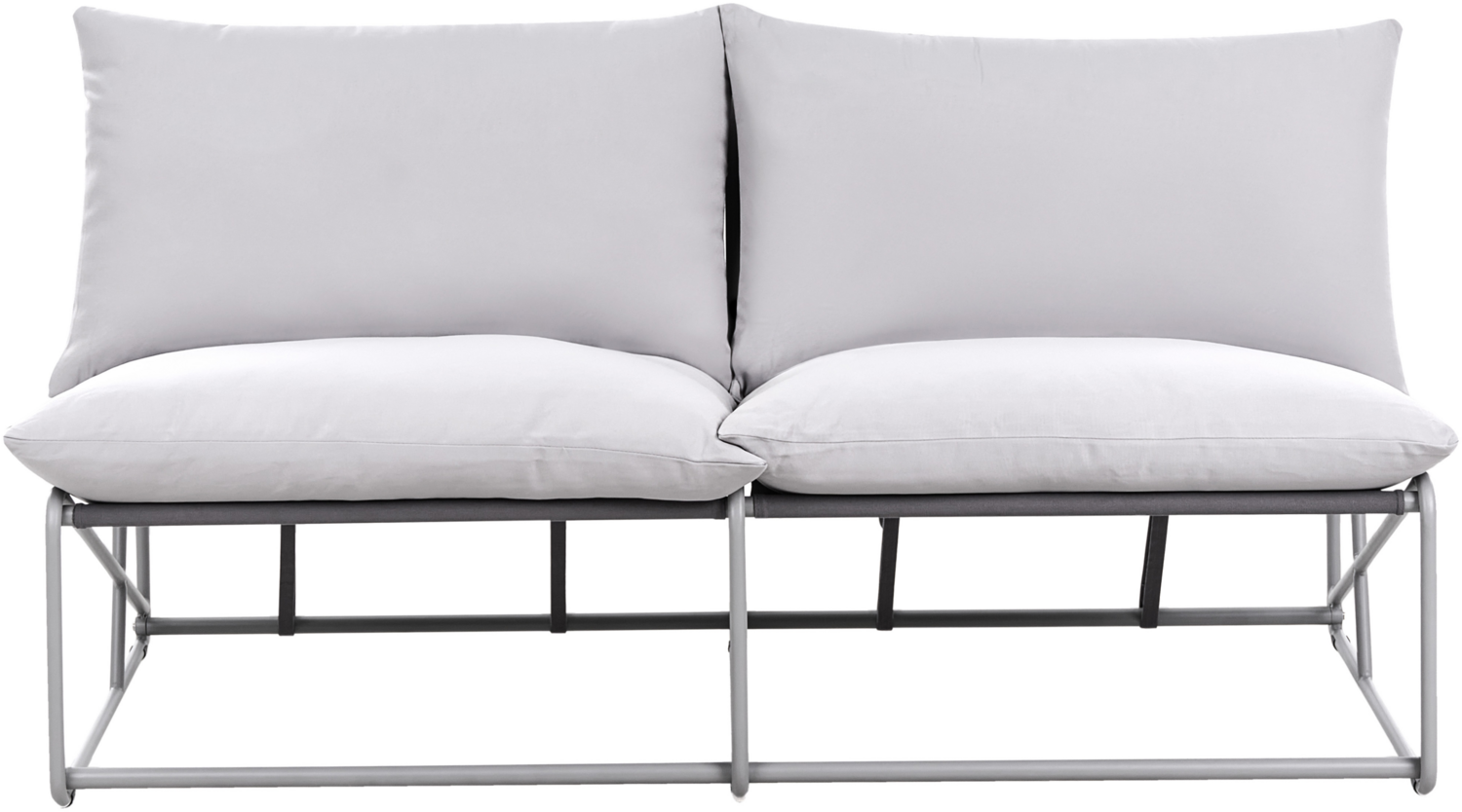 Gartensofa 2-Sitzer PICO Metall Grau Bild 1