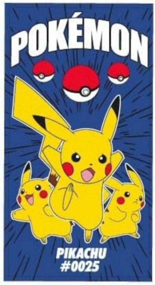 Sun City Badetuch Pokemon Pikachu Strandtuch Handtuch Strandlaken Duschtuch, 140x70 cm Bild 1