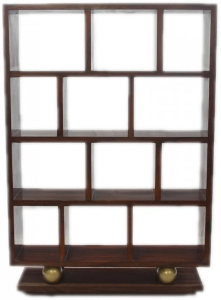 Designer Bücherregal im Barockstil Model Mahagoni Braun Höhe: 160cm, Breite: 110cm, Tiefe: 30 cm - Regalschrank - Bücherschrank Bild 1