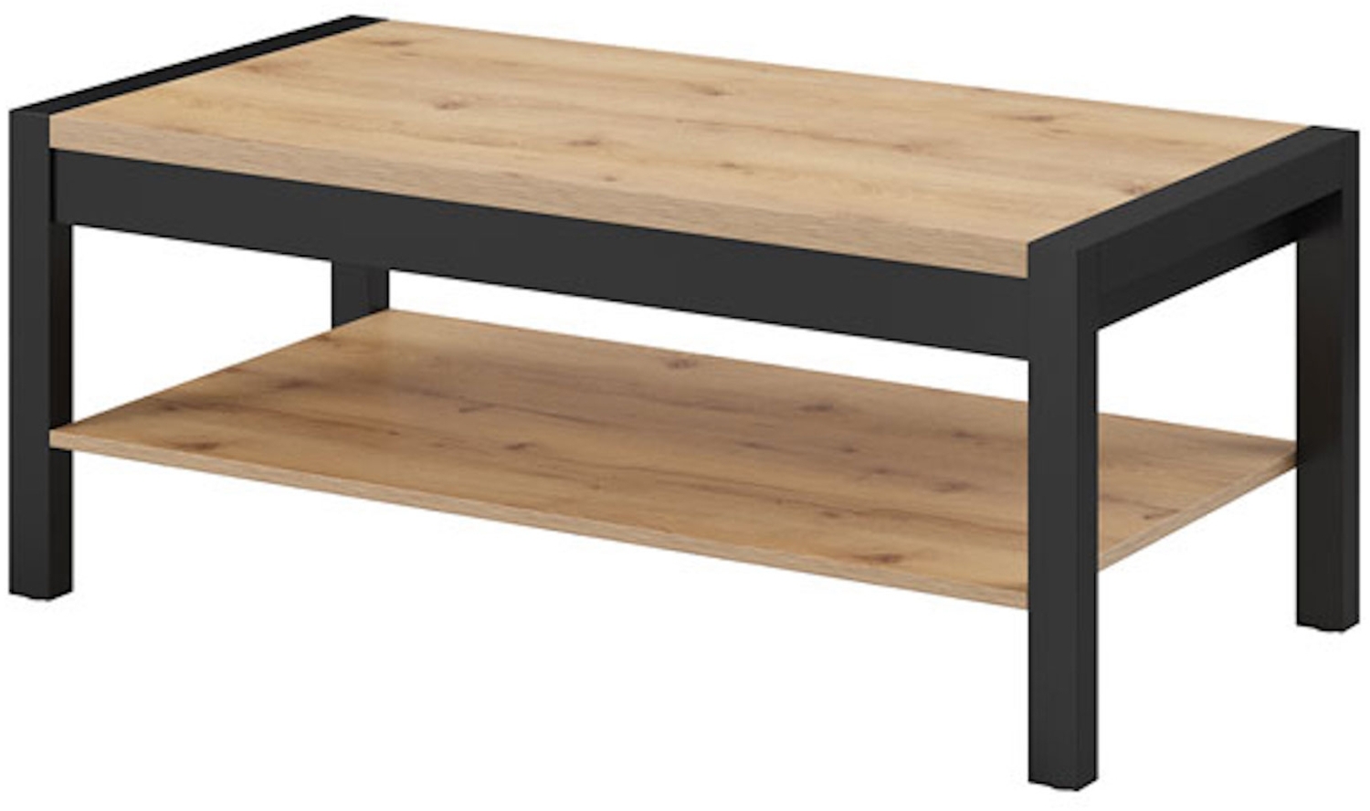 Couchtisch Aktiv Wohnzimmertisch 120x60cm taurus schwarz matt Bild 1