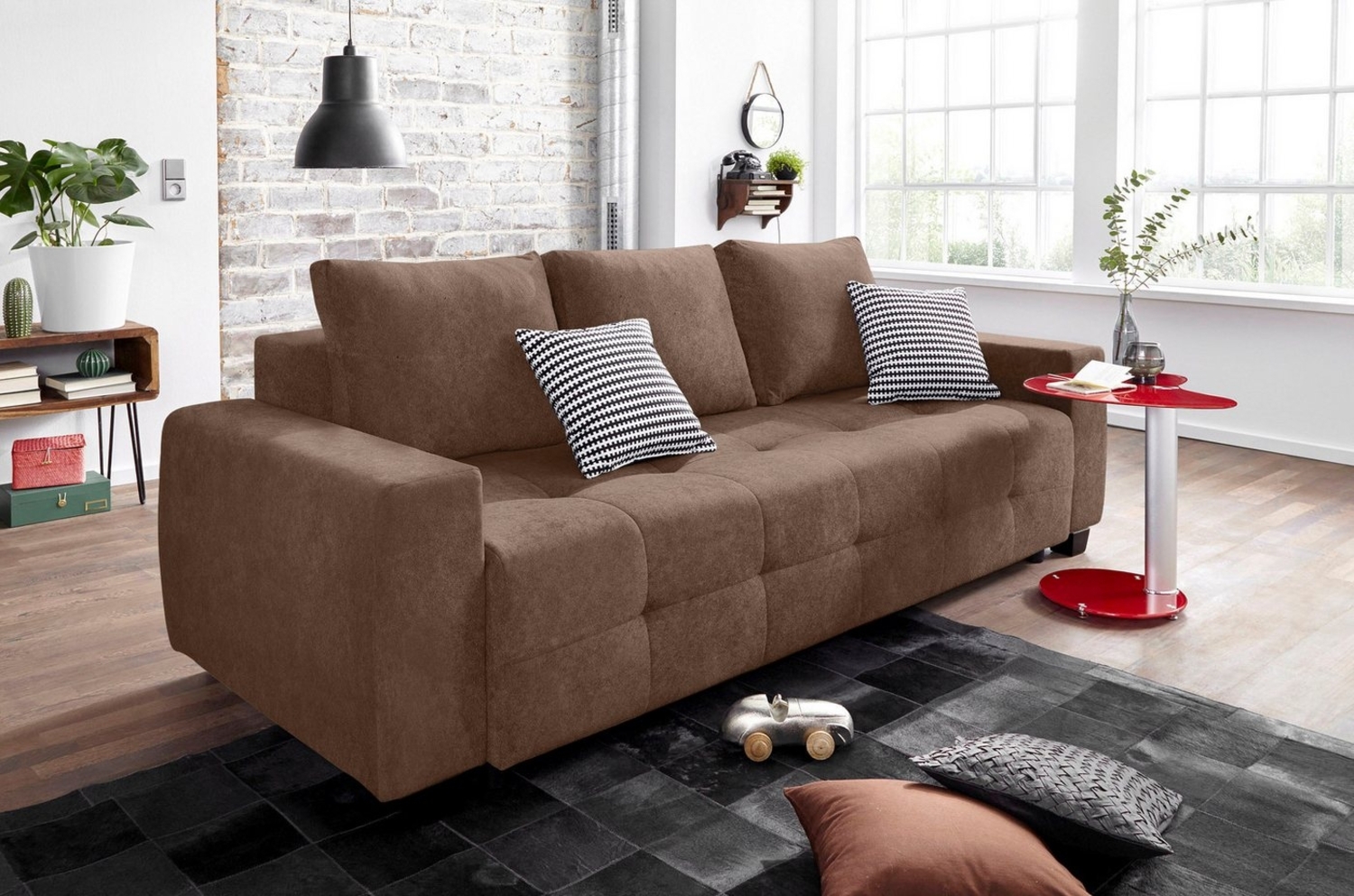 COLLECTION AB Schlafsofa Bella, mit Bettfunktion und Bettkasten, inkl. loser Rücken- und Zierkissen Bild 1