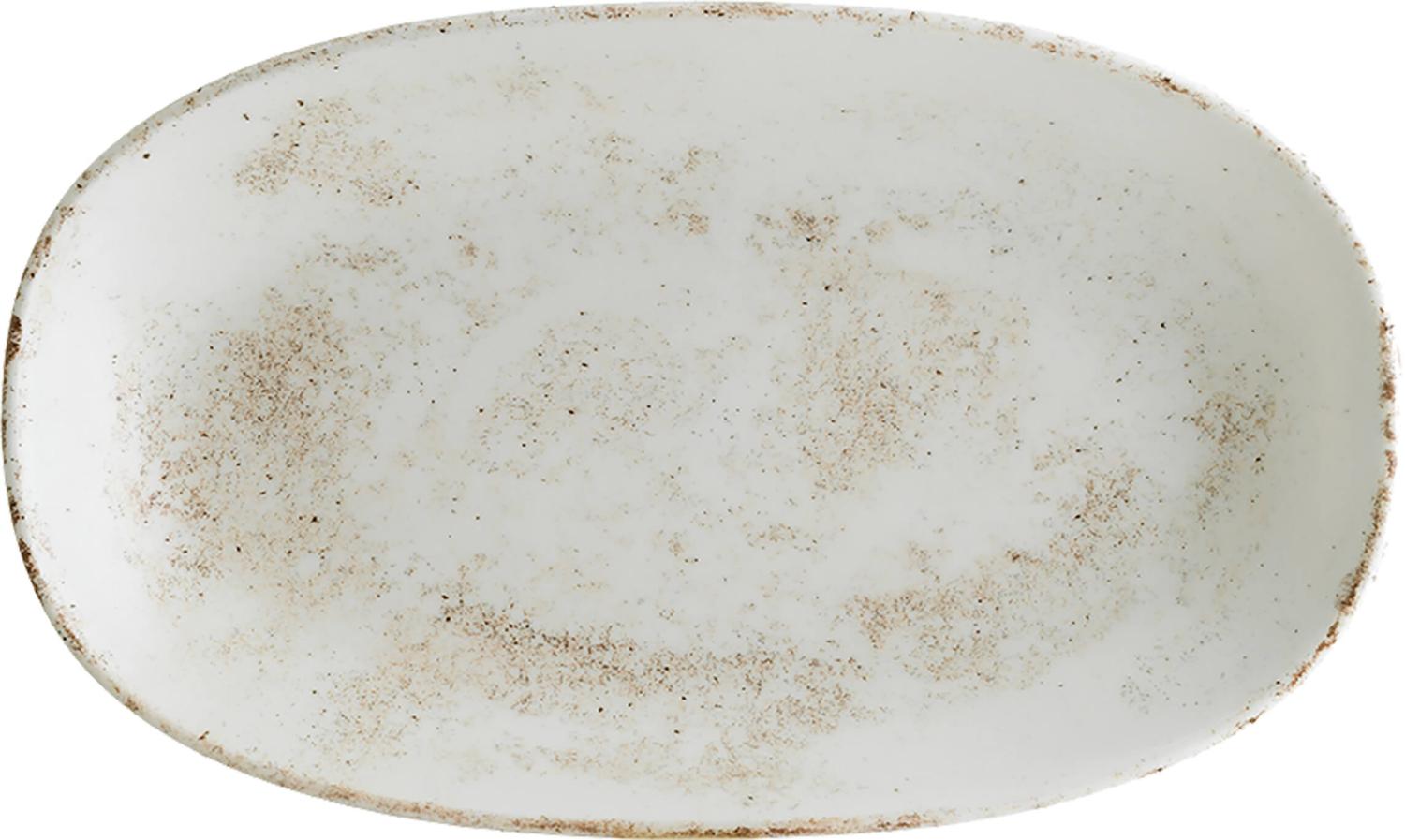 2x Bonna Nacrous Matt Gourmet Teller oval 29x17 cm 3,5 cm tief Creme Braun Porzellan MT-NCRGRM29OKY Servierplatten Speiseteller Essteller Platte Geschirr Bild 1