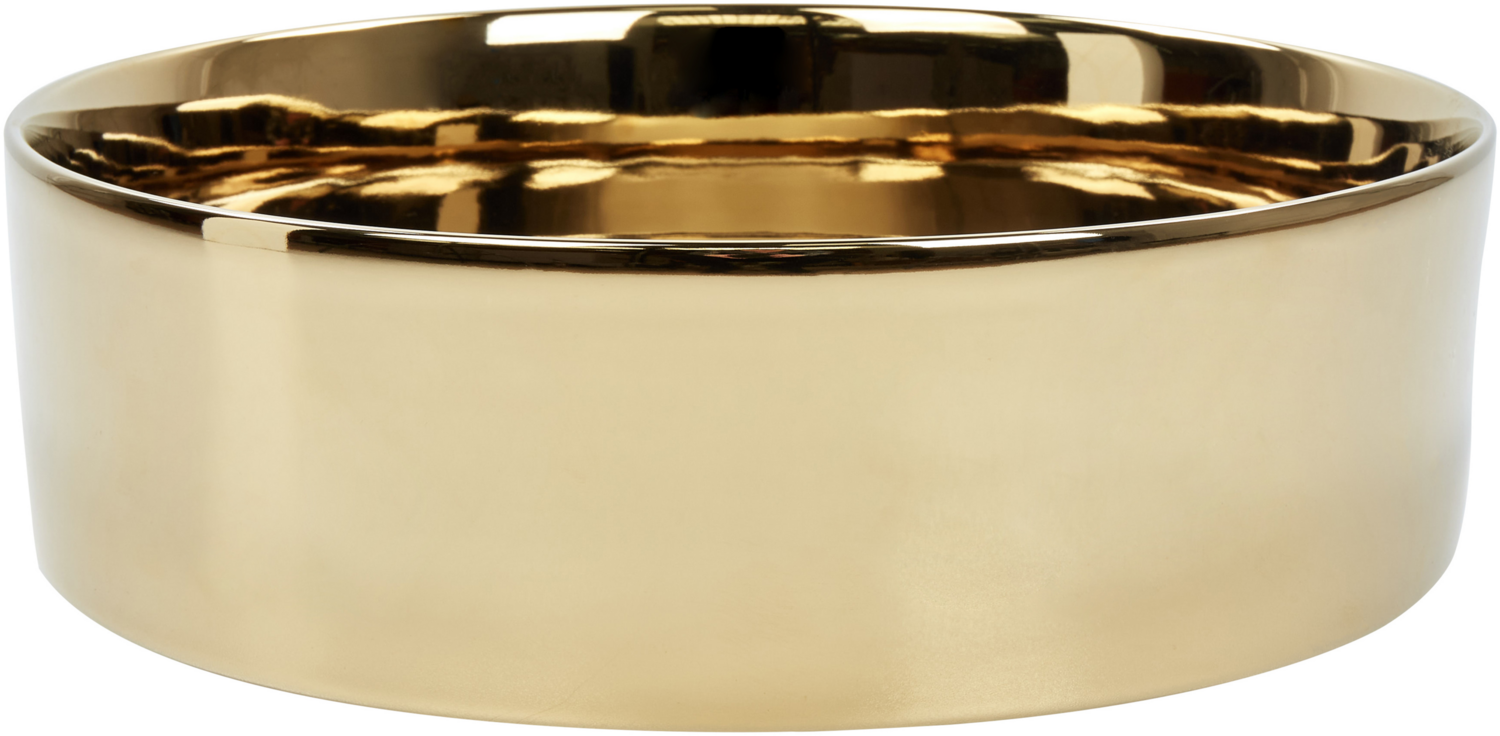 Aufsatzwaschbecken TEBAR ⌀ 40 cm Keramik Gold Bild 1