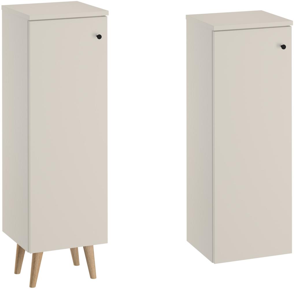 Halbhoher Badschrank helles grau/taupe ohne Füße in Eiche V-90. 59-02HH Bild 1