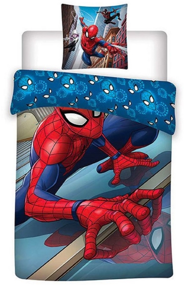 AY!Max Kinderbettwäsche Spiderman Bettwäsche Set 80 x 80 cm + 135 x 200 cm 100% Baumwolle Bild 1