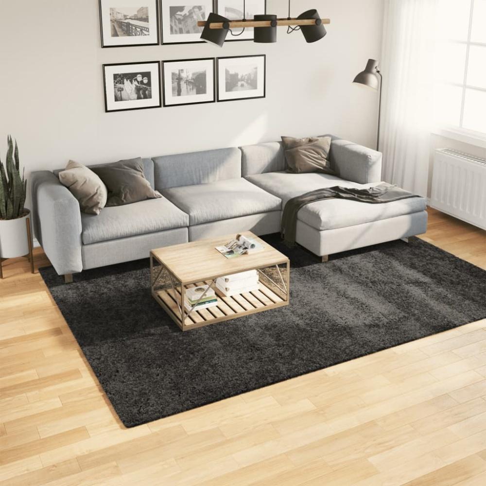 vidaXL Teppich Shaggy Hochflor Modern Anthrazit 200x280 cm 375195 Bild 1