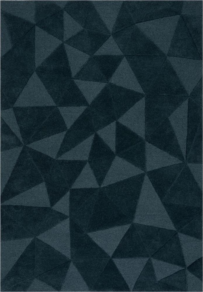 Kadima Design Luxus-Wollteppich mit Geometrischem Muster - "Deben Troy". Farbe: Türkis, 160x230 cm Bild 1