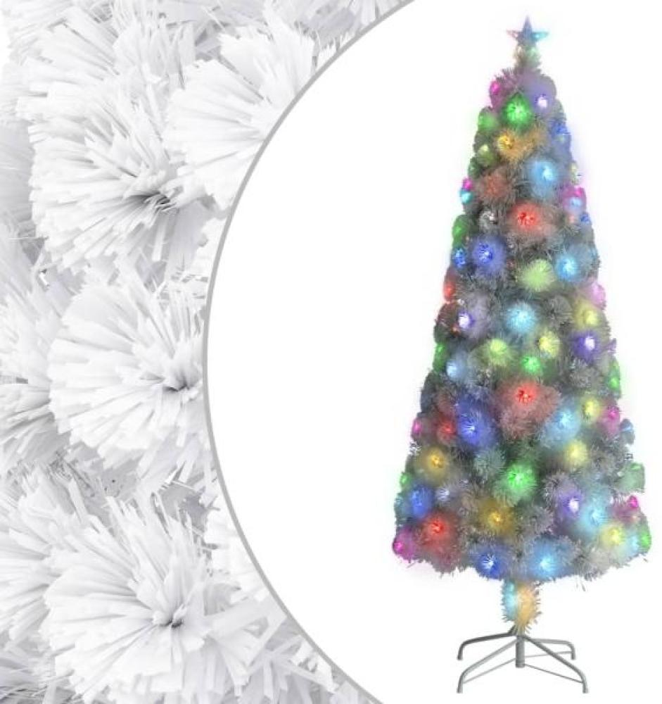 vidaXL Künstlicher Weihnachtsbaum mit Beleuchtung Weiß 210cm Glasfaser 328452 Bild 1