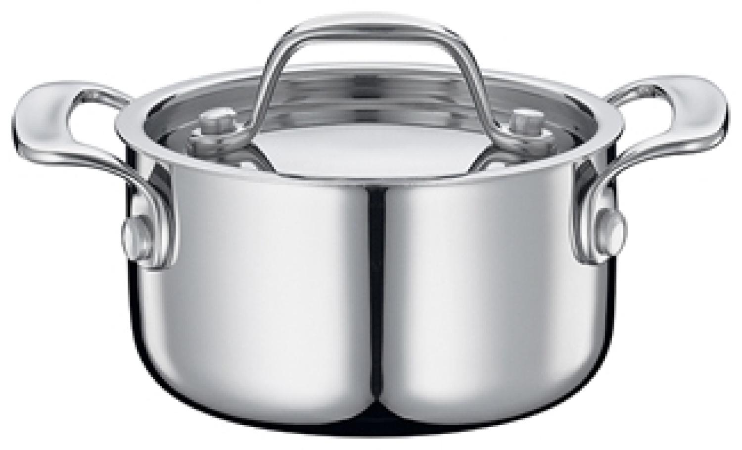 Mini Kochtopf mit Deckel CRISTAL 9 cm Bild 1