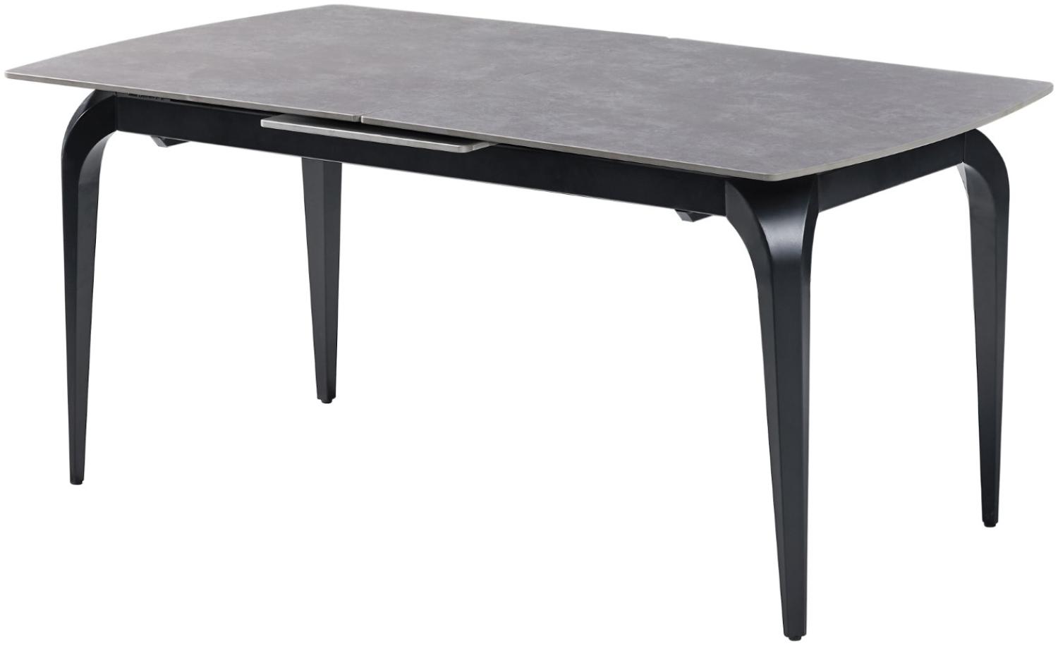 Ausziehtisch Piacenza - 160/200x90 cm - gesinterter Stein hellgrau Bild 1
