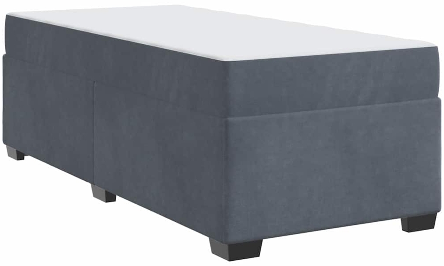 vidaXL Bettrahmen mit Matratze Dunkelgrau 90 x 200 cm Stoff 3399267 Bild 1