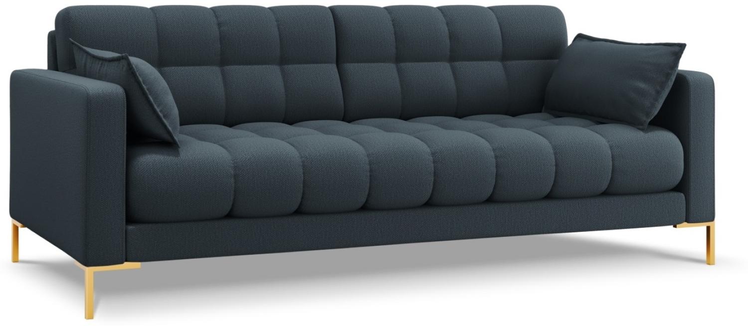 Micadoni 4-Sitzer Sofa Mamaia | Bezug Blue | Beinfarbe Gold Metal Bild 1