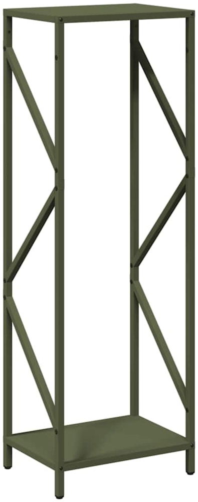 vidaXL Brennholzregal Olivgrün 34x25x100 cm Kaltgewalzter Stahl 864326 Bild 1