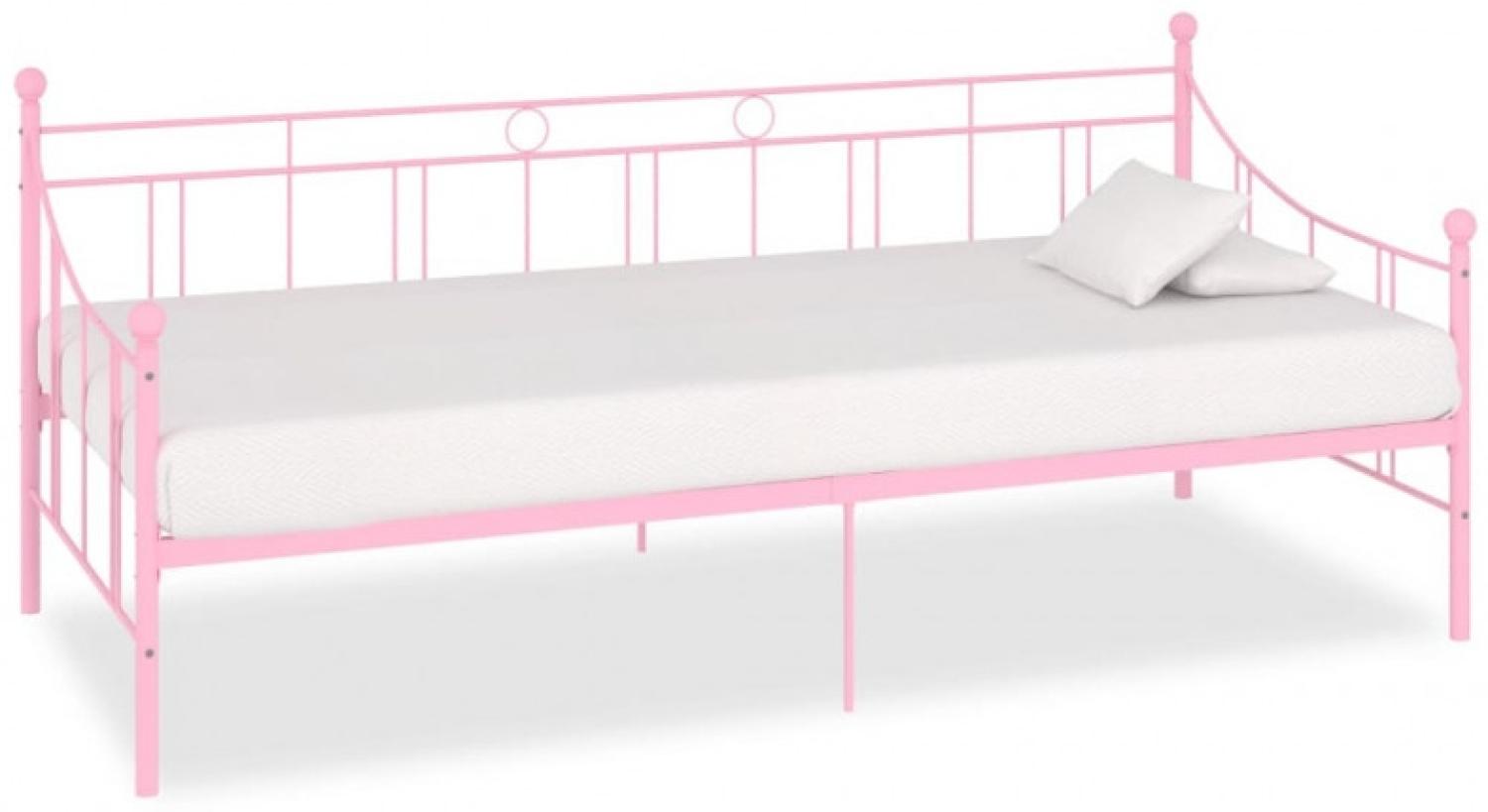 vidaXL Tagesbett-Rahmen Rosa Metall 90×200 cm 284671 Bild 1