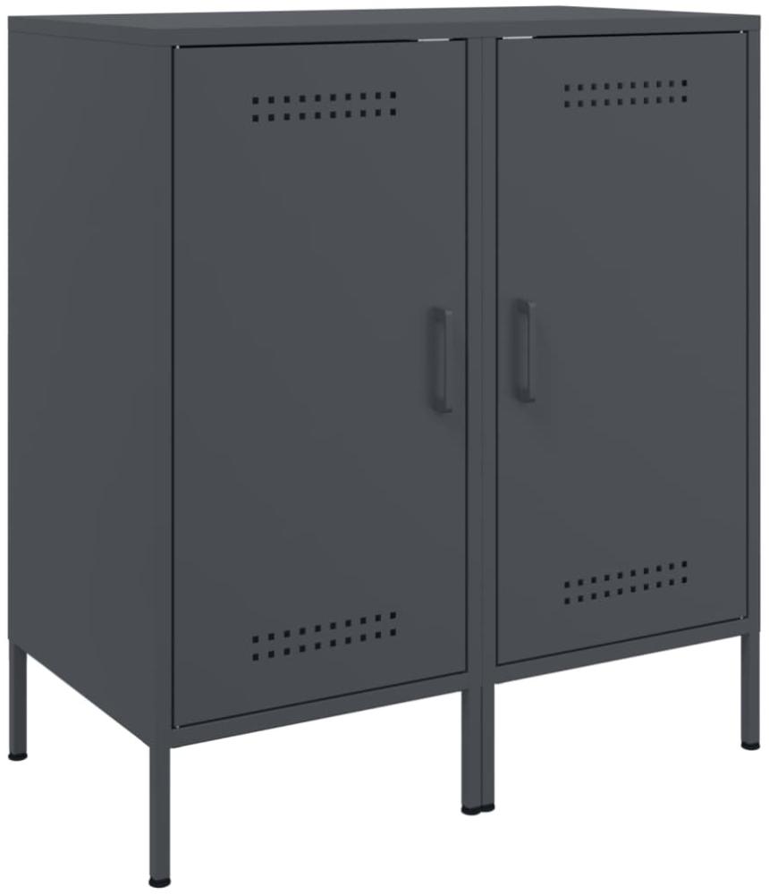 vidaXL Sideboards 2 Stk. Anthrazit 36x39x79 cm Stahl 843017 Bild 1