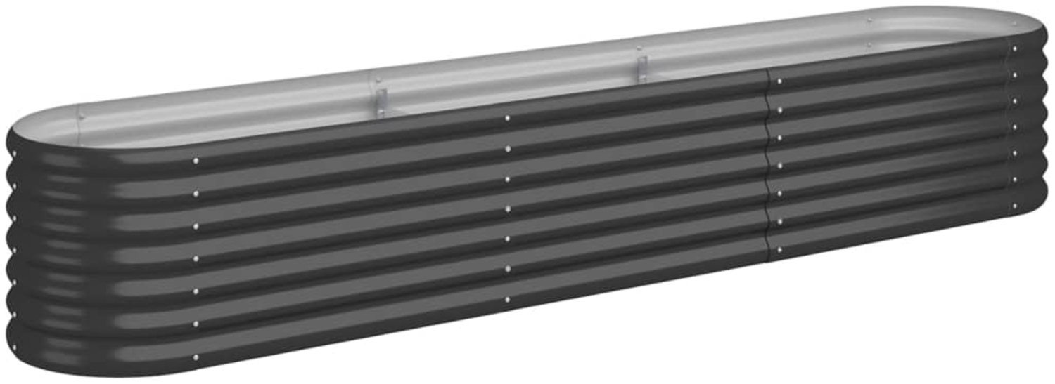 vidaXL Hochbeet Verzinkter Stahl 224x40x36 cm Anthrazit 318876 Bild 1