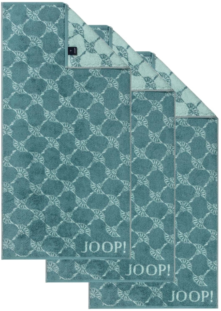 JOOP! Handtuch Classic / Infinity Kollektion, 3er Pack - Walkfrottier Grün Cornflower 50x100cm Bild 1