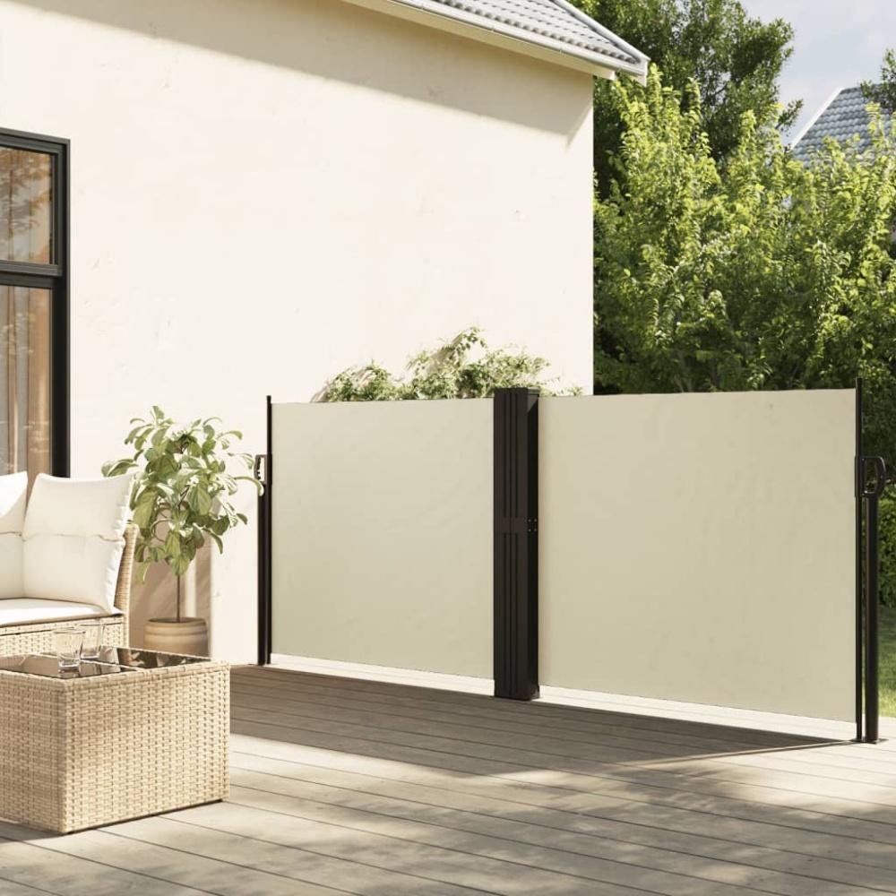 vidaXL Seitenmarkise Ausziehbar Creme 140x1200 cm 4004805 Bild 1