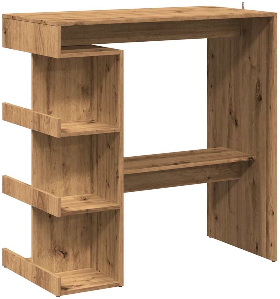vidaXL Bartisch mit Regal Artisan-Eiche 100x48x101,5 cm 856759 Bild 1
