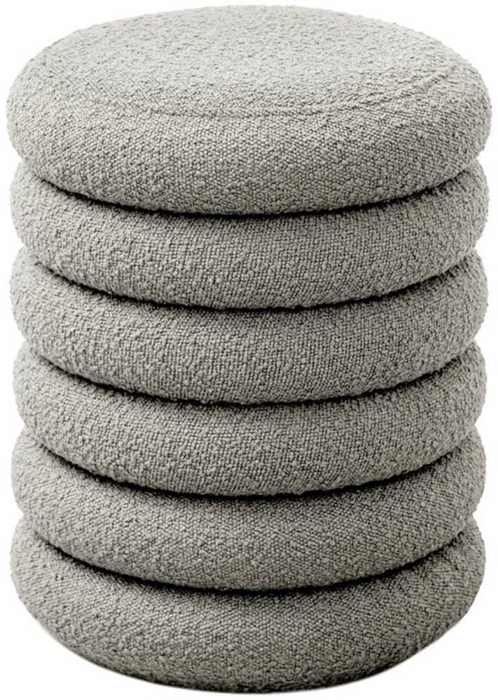 SVITA Stauraumhocker BLOSSOM XS, Pouf, Mit Stauraum, Bouclé-Bezug, Bequeme Polsterung, Modern Bild 1