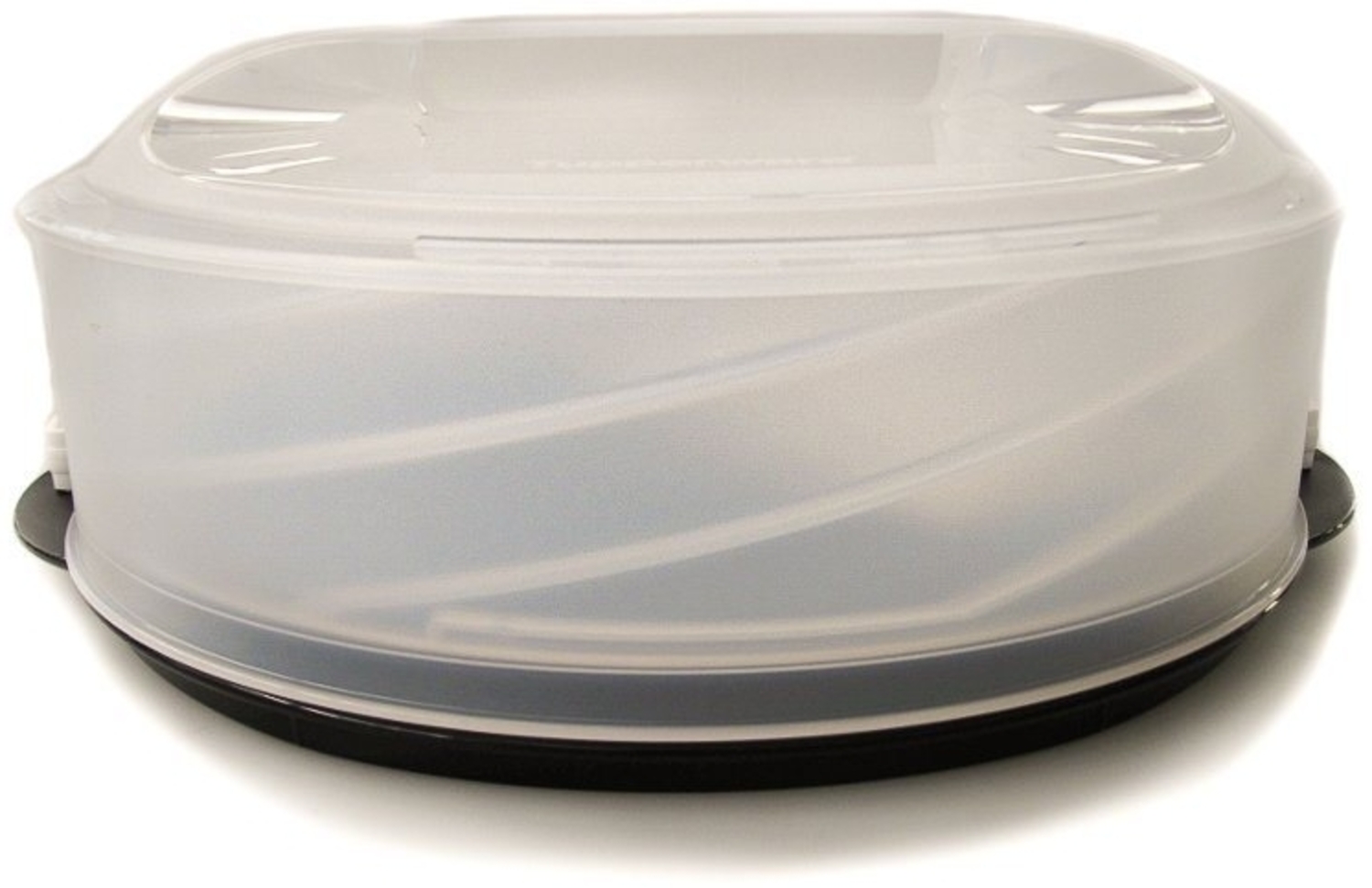 TUPPERWARE Kuchenplatte Exclusiv Tortentwist schwarz Tortenbehälter Bild 1