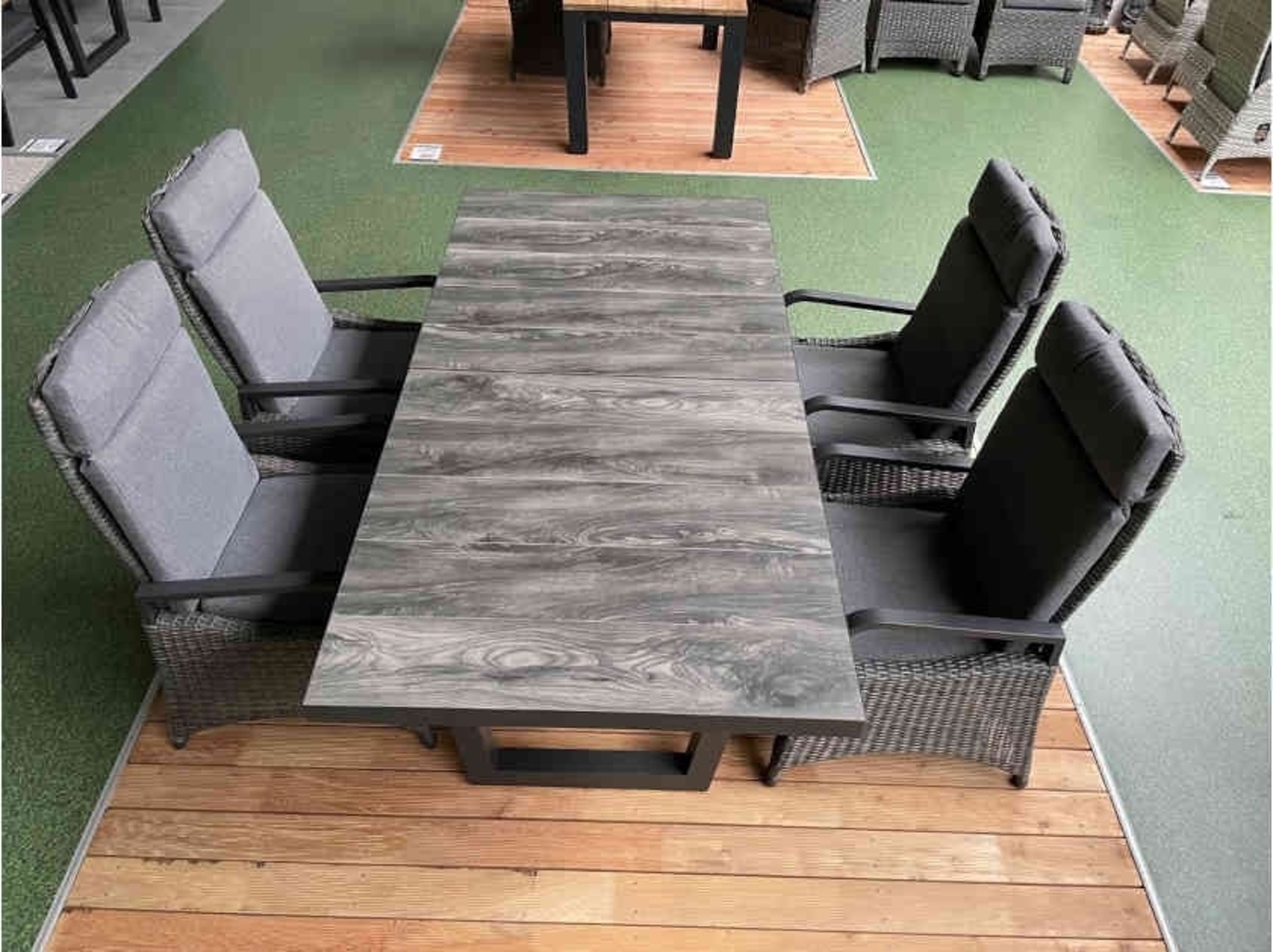 Gartenmöbel 4er Set Keramo Dining Set mit Komido ähnlich Corido Sessel Bild 1