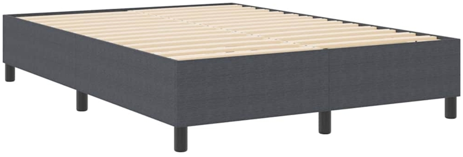 vidaXL Boxspringbett Dunkelgrau 140 x 190 cm Cordstoff 3337408 Bild 1