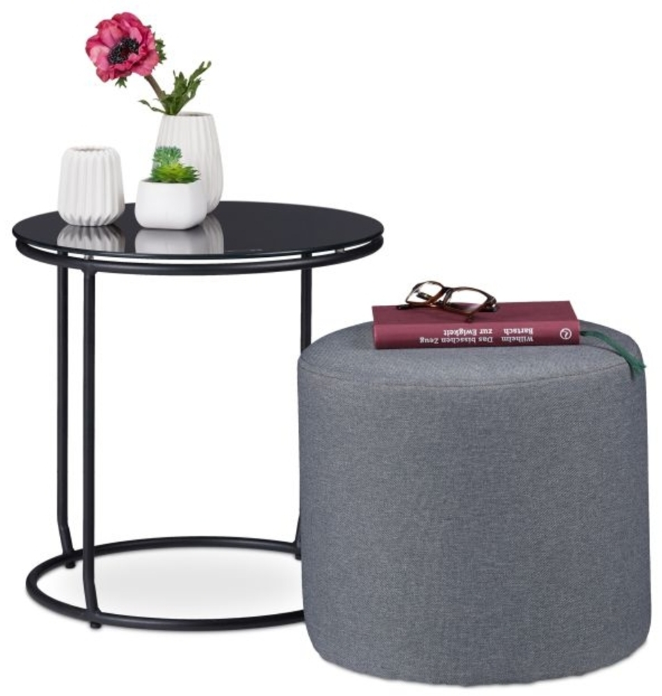 Beistelltisch mit integriertem Hocker Bild 1