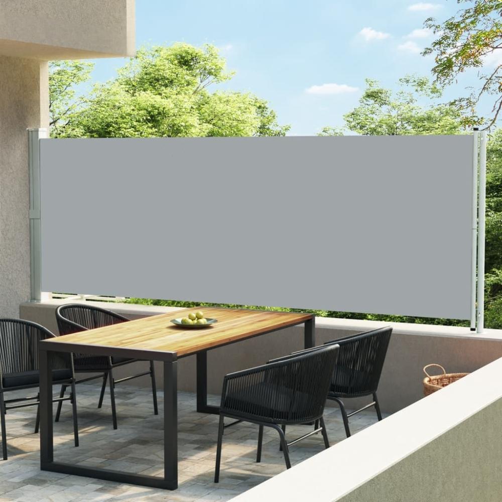 vidaXL Seitenmarkise Ausziehbar 600x160 cm Grau 313379 Bild 1