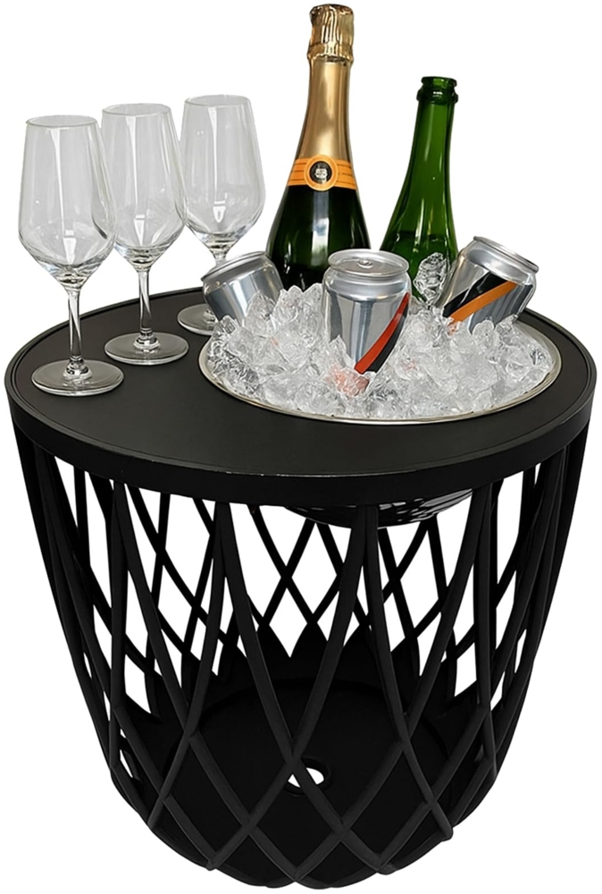 COOTAB Cooler Table DUBAI Beistelltisch mit Edelstahl-Bierkühler Bild 1