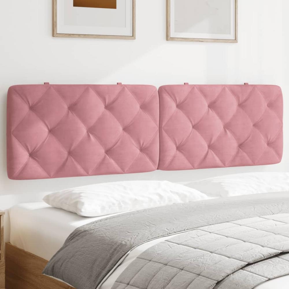 vidaXL Kopfteil-Kissen Rosa 180 cm Samt 374744 Bild 1