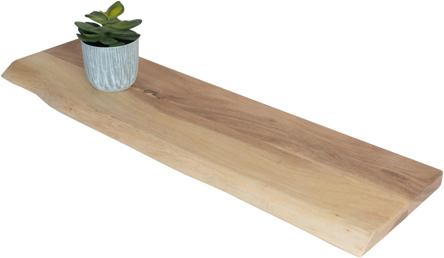 Steckboard mit Baumkante Wandregal Akazie massiv naturfarben lackiert 90 x 20 Amanda 92404551 Bild 1