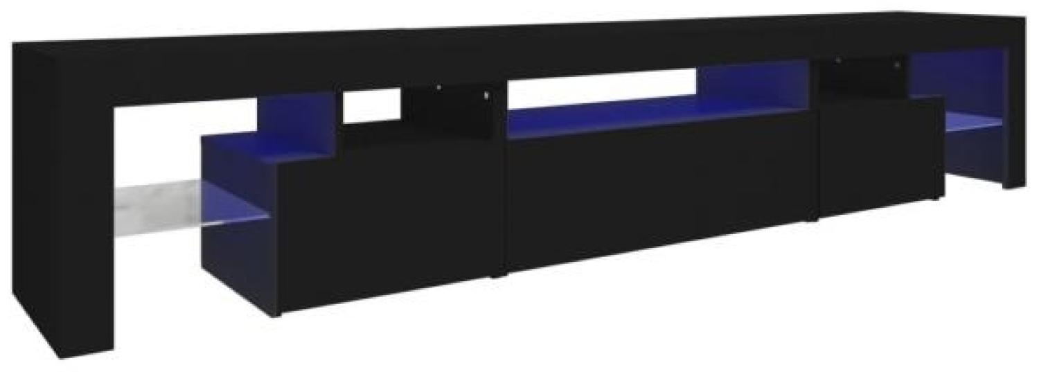 vidaXL TV-Schrank mit LED-Leuchten Schwarz 215x36,5x40 cm 3152795 Bild 1