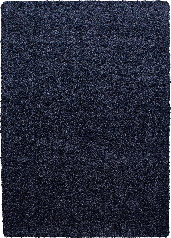 Hochflor Teppich Lux Läufer - 80x150 cm - Marineblau Bild 1