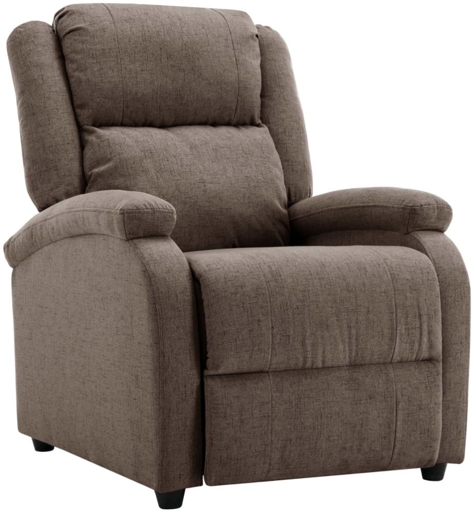 vidaXL Relaxsessel Elektrisch Taupe Stoff 3098360 Bild 1