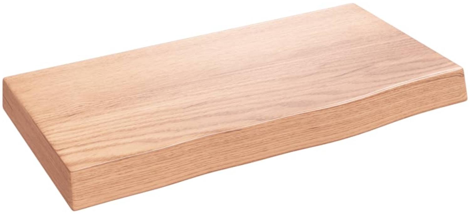 vidaXL Wandregal Hellbraun 40x20x4 cm Massivholz Eiche Behandelt 363624 Bild 1