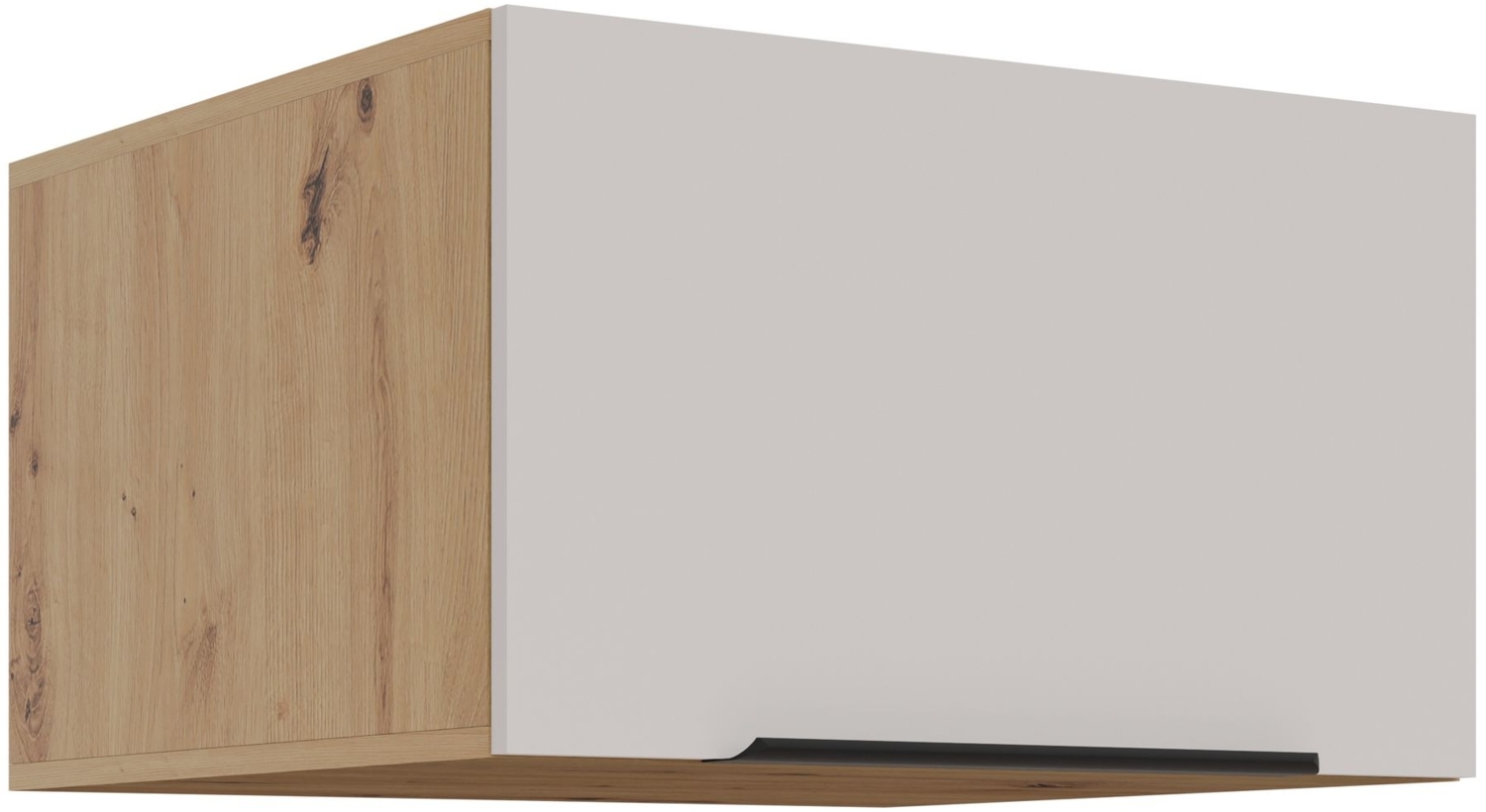 Aufsatzschrank Hochschrank 60 cm Küche SOLANO Kaschmir beige + Eiche Artisan matt Küchenzeile Küchenblock Bild 1