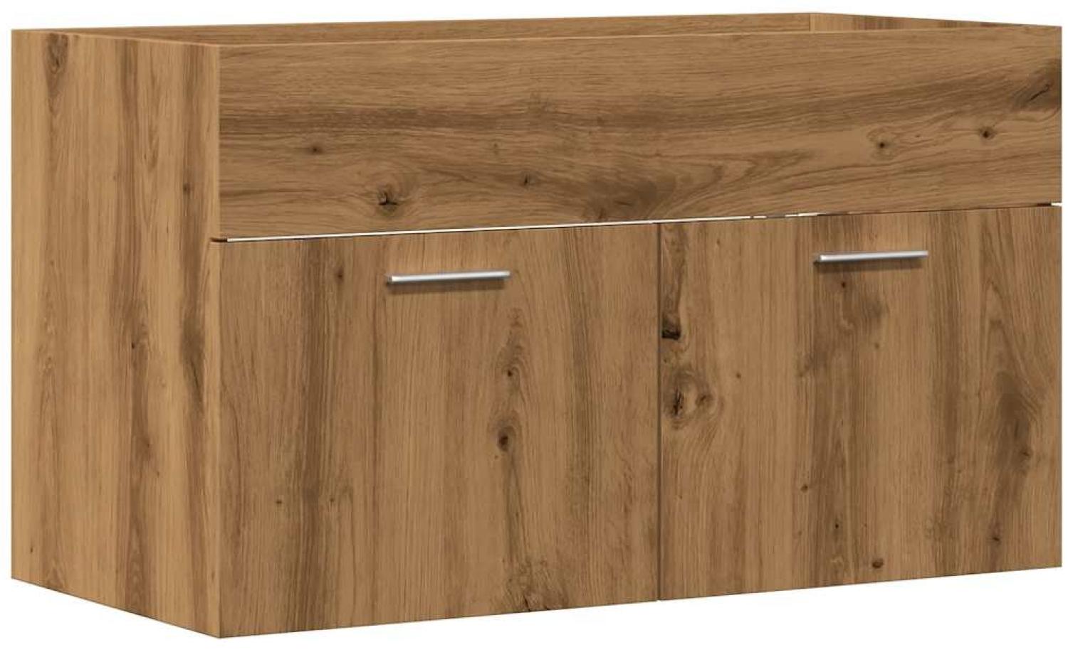 vidaXL Waschbeckenunterschrank Artisan-Eiche 80x38,5x46 Holzwerkstoff 856212 Bild 1