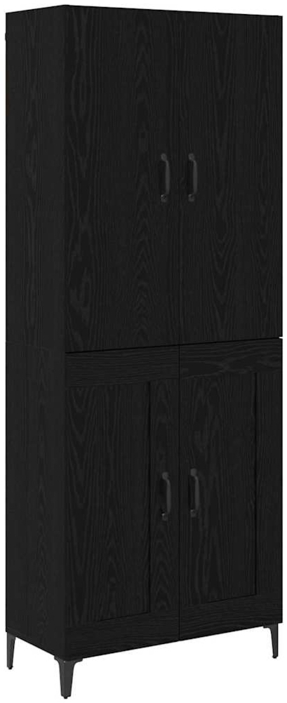 vidaXL Highboard Schwarz Eichen-Optik 69,5 x 34 x 180 cm Holzwerkstoff 3403588 Bild 1