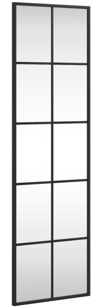 vidaXL Wandspiegel, Metall schwarz, 30x100 cm Bild 1