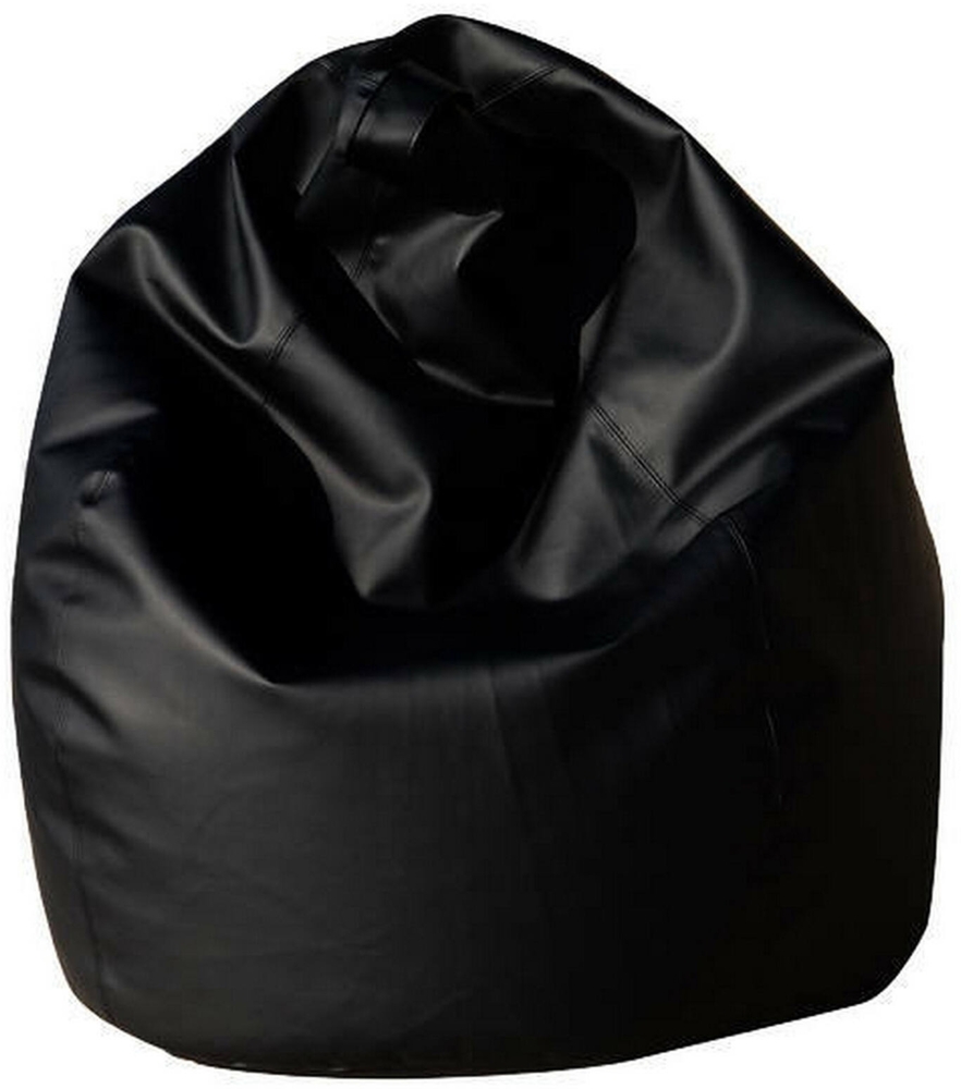 Dmora Pouf Alez, Mehrzwecksessel, Sitzsack, Hockerhocker, Made in Italy, 70x70 h110 cm, Schwarz Bild 1