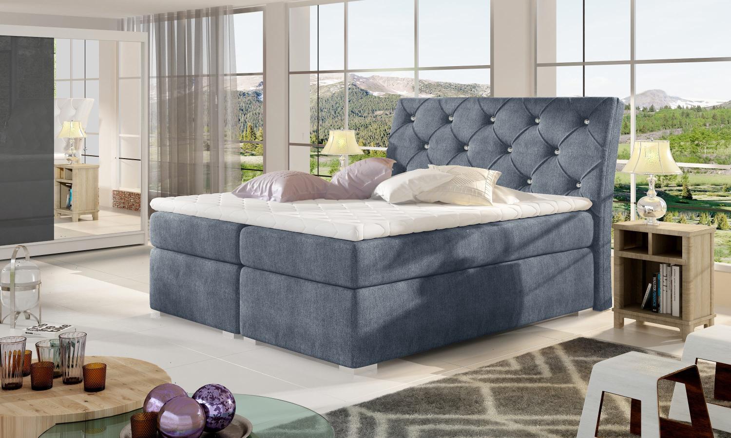 Wohnideebilder Balvin 140X200 Blau Boxspringbett Bln_09_1.4 Bild 1